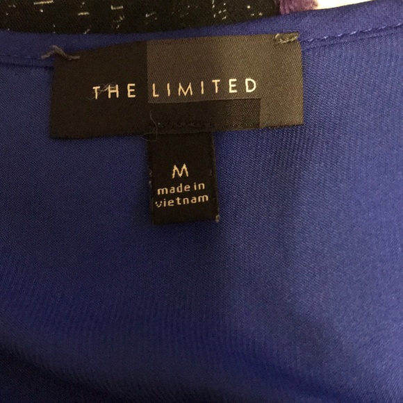 Silky Blue Top w gold accents - Picture 5 of 5